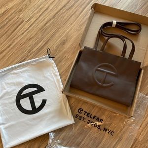 Telfar Clemens Medium Chocolate Shopping Bag BRAND NEW never touched!